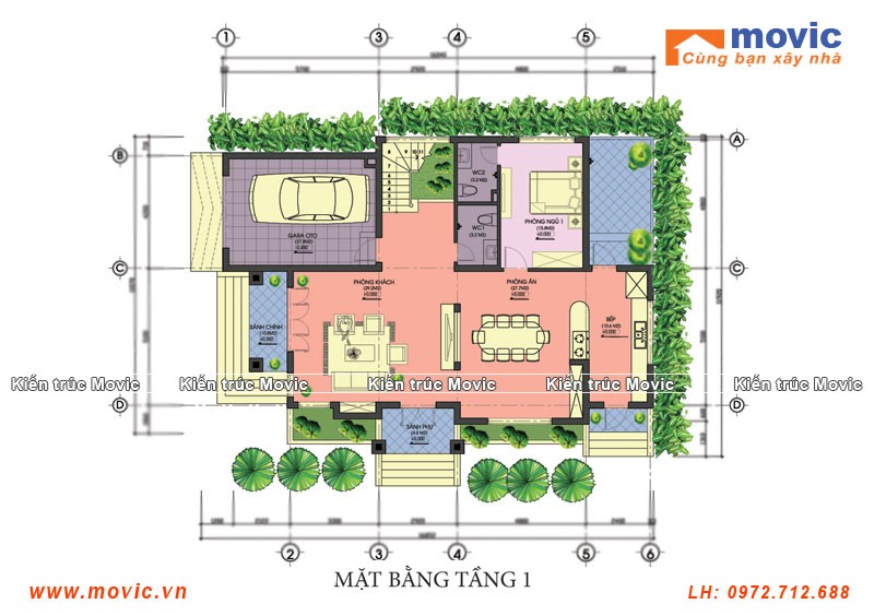 Mặt bằng thiết kế mẫu MV1522