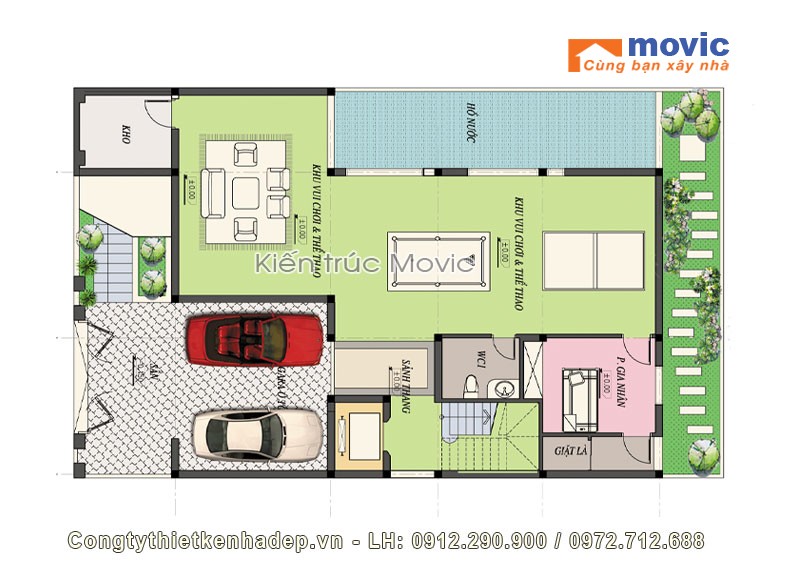 Bản vẽ cad biệt thự 4 tầng hiện đại sang trọng