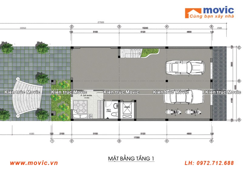 Bản thiết kế chi tiết biệt thự lâu đài cổ điển 4 tầng Hưng Yên