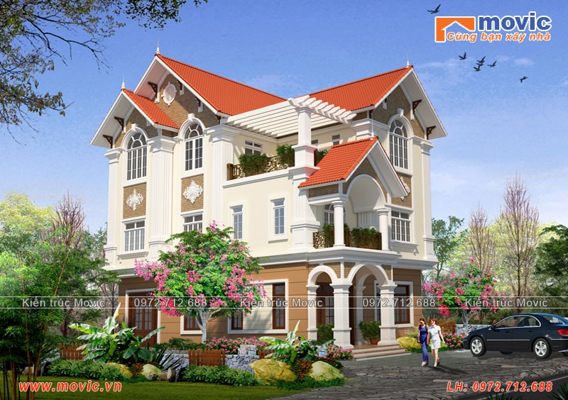 biệt thự nhà vườn 3 tầng 100m2