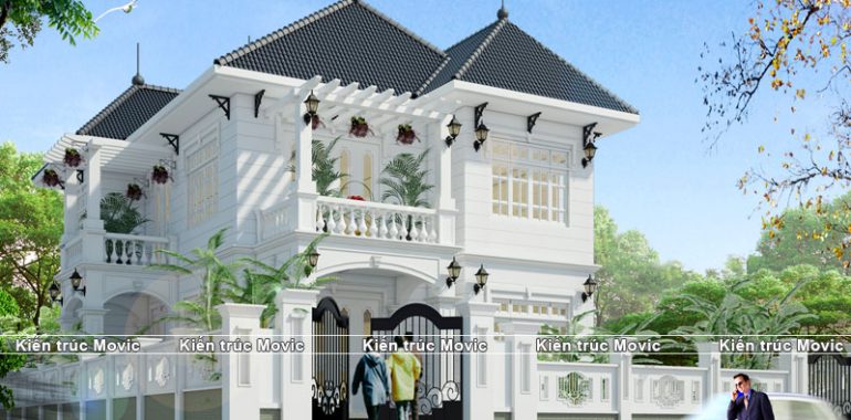 Mẫu biệt thự nhà vườn 2 tầng đẹp mộng mơ