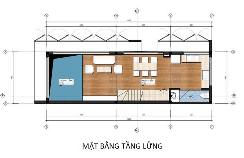 Mặt bằng thiết kế tầng lửng