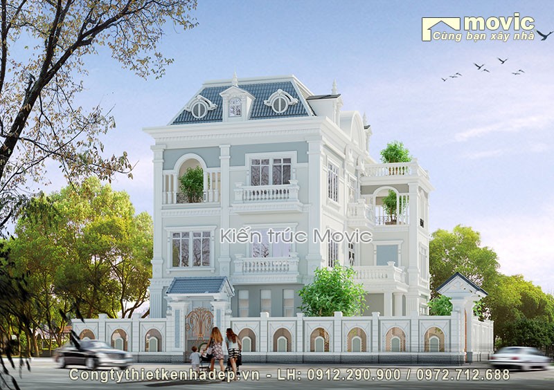 Biệt thự 3 tầng kiểu Pháp sang trọng 200m2