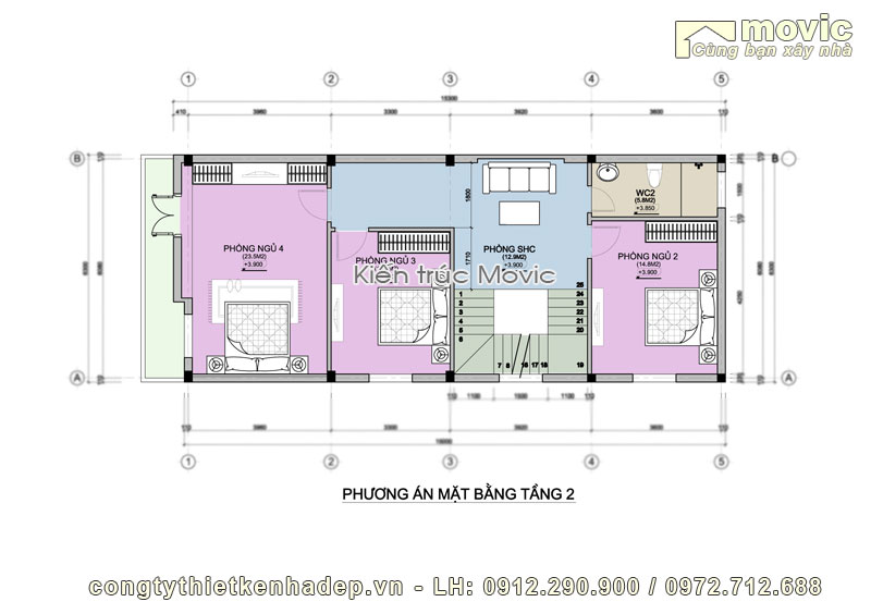 Biệt thự 3 tầng mặt tiền 6m